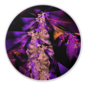 Purple leaves keramische knop (Voorkant)