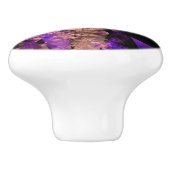 Purple leaves keramische knop (Zijkant)