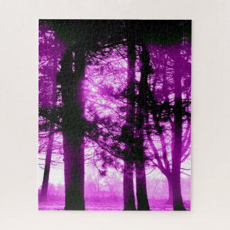 Purple Light with Silhouette Trees  Legpuzzel