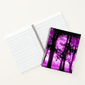 Purple Light with Silhouette Trees Notitieboek (Binnen)