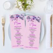 Purple Lilac Anniversaire Menu Aliments