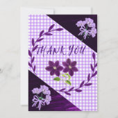 Purple Lilac Moderne Boho Mariage tendance Merci (Devant)