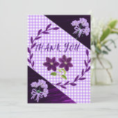 Purple Lilac Moderne Boho Mariage tendance Merci (Debout devant)