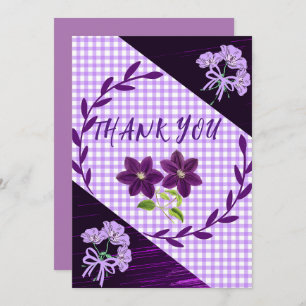 Purple Lilac Moderne Boho Mariage tendance Merci