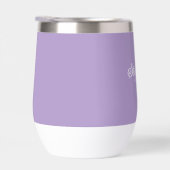 Purple Lilac Nom Moderne Élégant Monogramme Boho (Droite)
