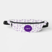 Purple Linked Heart Pattern with Initial Monogram (Recto)