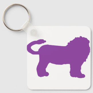 Purple Lion Zodiac Keychain – Regal Leo Silhouette