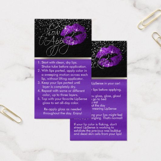 Purple Lips - Comment appliquer et conseils (Bureau)
