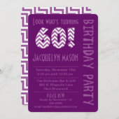 Purple Look qui fête ses 60 ans Invitation (Devant / Derrière)