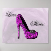 Purple Love Chaussures Stiletto Affiche de mode (Devant)