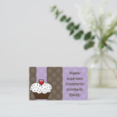 Purple Love cupcakes cartes de visite (Debout devant)