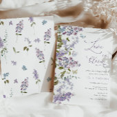 Purple Love In Bloom nuptiale douche invitation