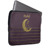 Purple Lune Bunny Design sac électronique (Devant droit)