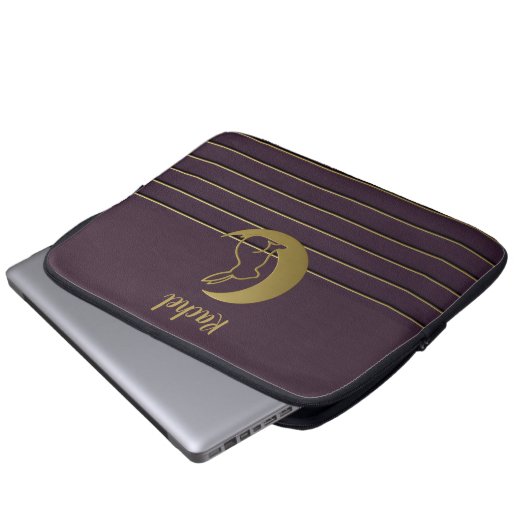 Purple Lune Bunny Design sac électronique (Devant bas)