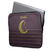 Purple Lune Bunny Design sac électronique (devant gauche)