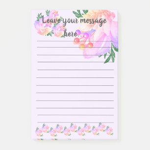 Purple Magnolia Laisser Votre Message Post-It Note