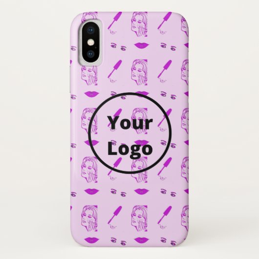 Purple makeup artist business pattern Case-Mate iPhone case (Achterkant)