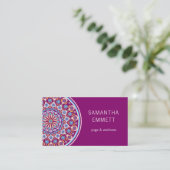 Purple Mandala Professional Carte de visite de yog (Debout devant)