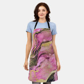 Purple Marble Pink Black Gold Schort (Gedragen)