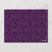 Purple Mariage damassé Numéro de table Réception d (Dos)