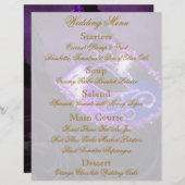 Purple Masquerade Ball Menu Flyer Mariage (Devant / Derrière)