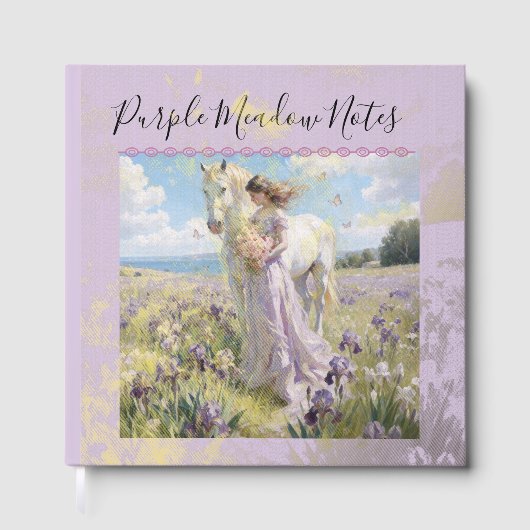Purple Meadow Notes Foil Guestbook (Recto)