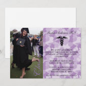 Purple Médicale RN Faire-part d'études (Devant / Derrière)