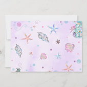 Purple Mermaid Queue Anniversaire Photo Invitation (Dos)