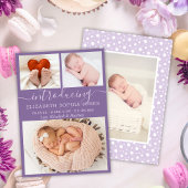 Purple mignon fille Faire-part de naissance photo 