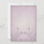 Purple Mist Floral Élégant Mariage Invitations (Dos)