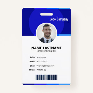Purple Modern ID Identification Card Photo Badge