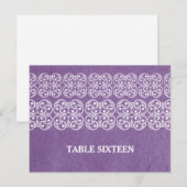 Purple moderne Bohème Numéro de table Carte postal (Devant / Derrière)
