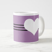 Purple Moderne Coeur Jumbo Mug (Devant droit)