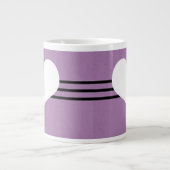 Purple Moderne Coeur Jumbo Mug (Devant)