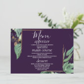 Purple Moderne Mariage de verdure Tableau Cartes d (Debout devant)