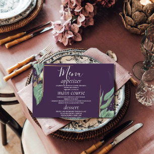 Purple Moderne Mariage de verdure Tableau Cartes d