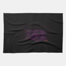 Purple Monster Character Art Kitchen Towel Theedoek