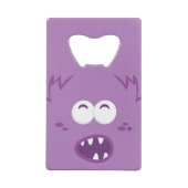 Purple Monster Face Carte de crédit Bottiner (Devant)