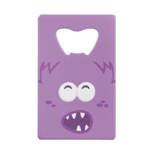 Purple Monster Face Carte de crédit Bottiner