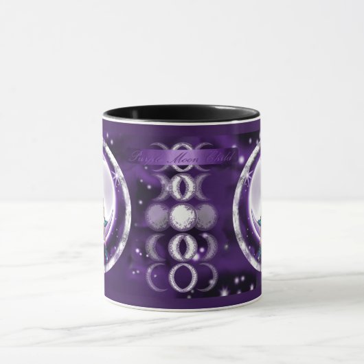 Purple Moon enfant café Mug (Centre)