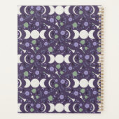 Purple Moon Phase Floral Pattern 2026 Planner (Dos)