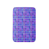 Purple Mosaic Squares Tile Pattern Badmat (Voorkant Verticaal)