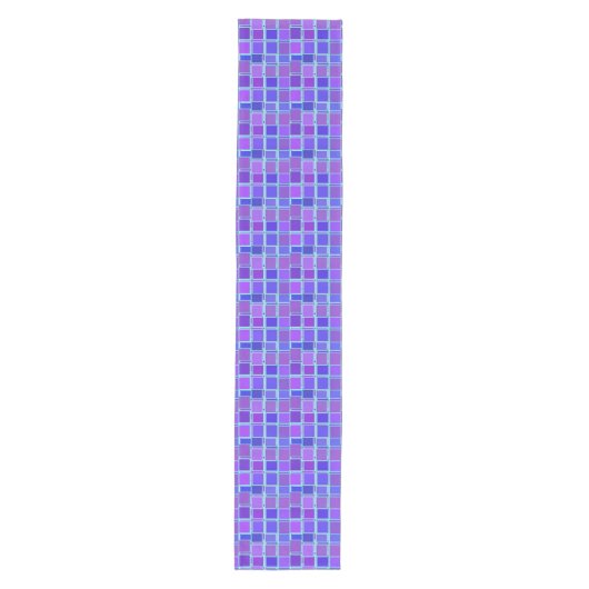 Purple Mosaic Squares Tile Pattern Medium Tafelloper (Voorkant)