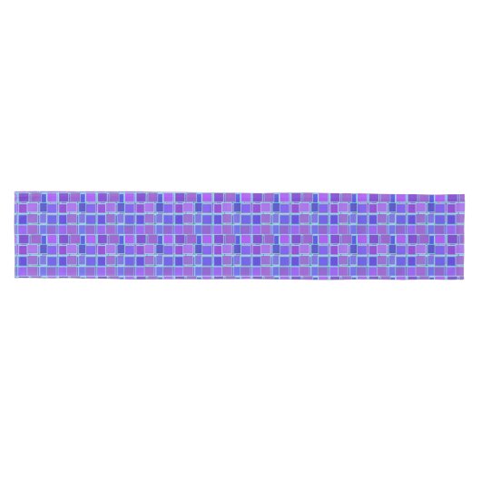 Purple Mosaic Squares Tile Pattern Medium Tafelloper (Horizontaal)