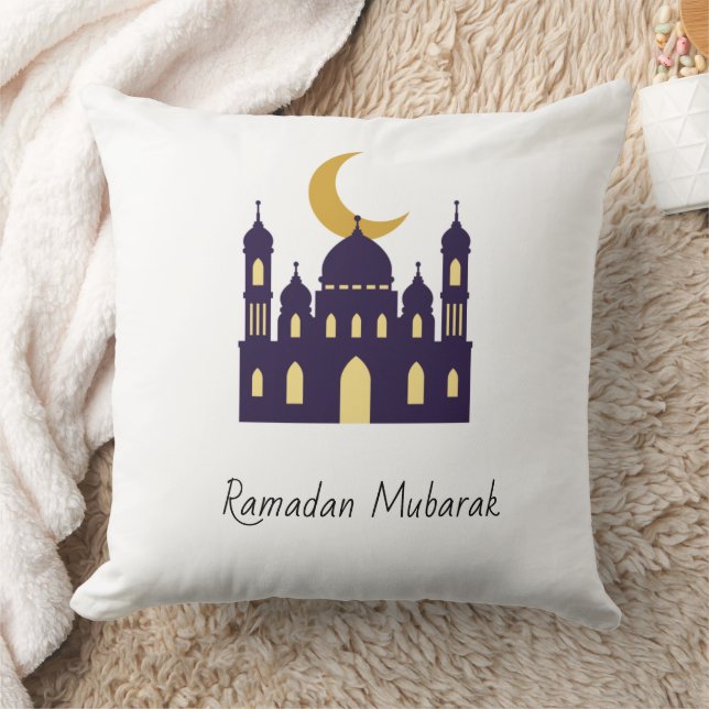    Purple Mosque & Crescent Moon Pillow  Kussen (Deken)