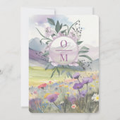 Purple Mountains & Poppies Wedding Invitation (Dos)