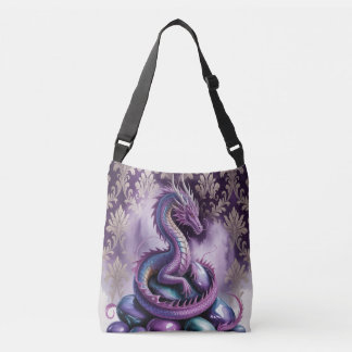 Purple Mystic Dragon Gothic Crossbody Tas