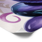 Purple Mystic Dragon Gothic Perfect Poster (Hoek)