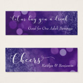 Purple Navy Ombre Parties scintillant Bokeh Mini B (Devant & derrière)