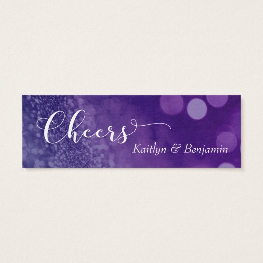Purple Navy Ombre Parties scintillant Bokeh Mini B (Dos)